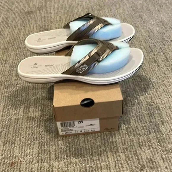 Clarks Women's Breeze Sea Pewter Synthetic 11 Wide - Picture 3 of 7